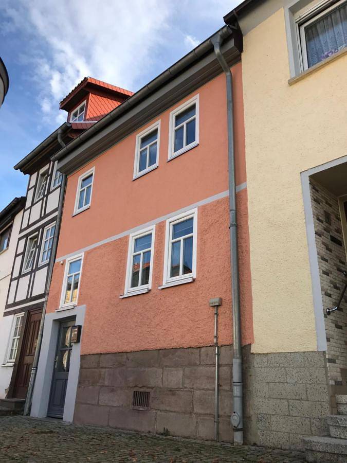 Ferienwohnung für 4 Personen, mit Balkon und Terrasse sowie Ausblick in Bad Frankenhausen