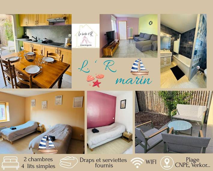 Location de vacances pour 4 personnes, avec jardin à Grand-Fort-Philippe