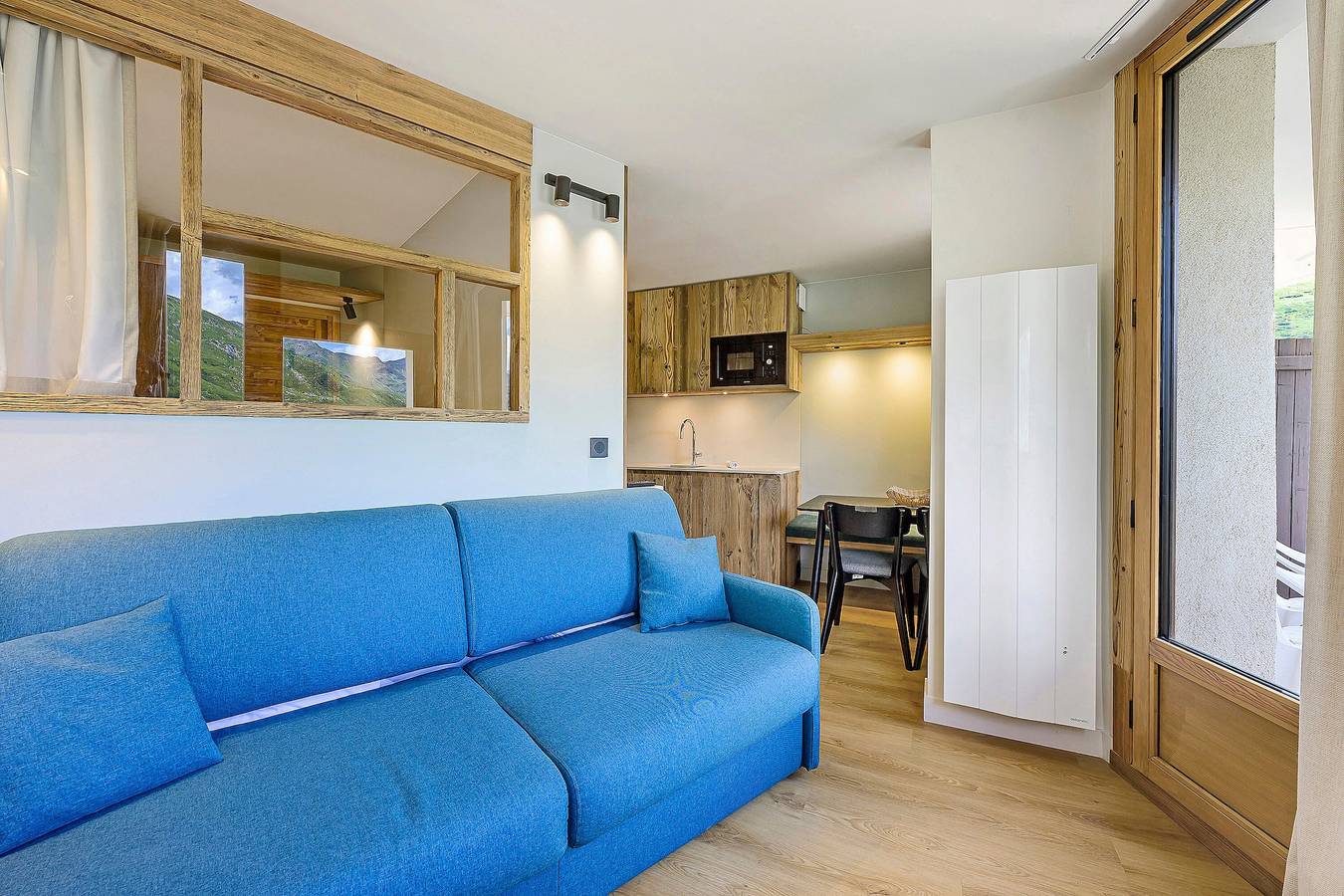 Apartamento entero, Apartamento Le Panorama Des Pistes con vistas a la montaña y balcón in Saint-Martin-de-Belleville, Massif de la Vanoise
