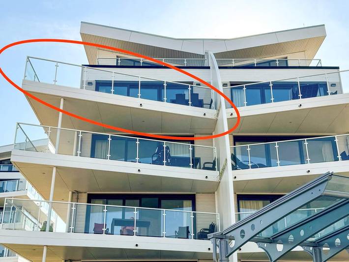 Ferienwohnung für 6 Personen, mit Balkon/Terrasse und Balkon an der Kieler Bucht