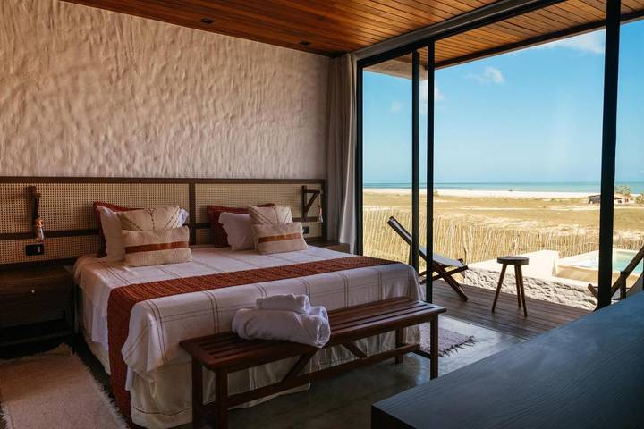 Casas e apartamentos de temporada para 4 pessoas, com piscina e vista e ainda terraço, com animais de estimação em Camocim
