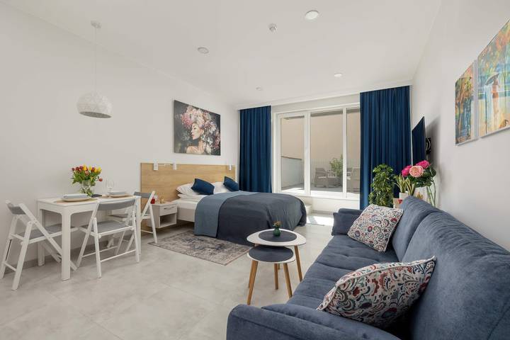 Studio für 4 Personen, mit Balkon/Terrasse, kinderfreundlich