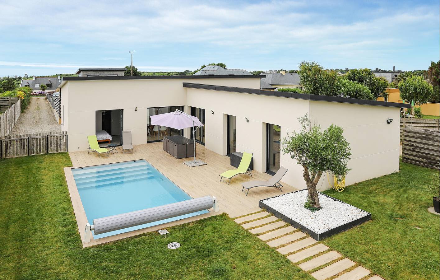 Appartement am Pool, 300m vom Plage Ganaoc'h in Saint-Pabu, Brest und Umgebung