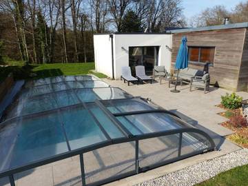 Gîte pour 6 personnes, avec piscine et jardin à Saint-Brandan