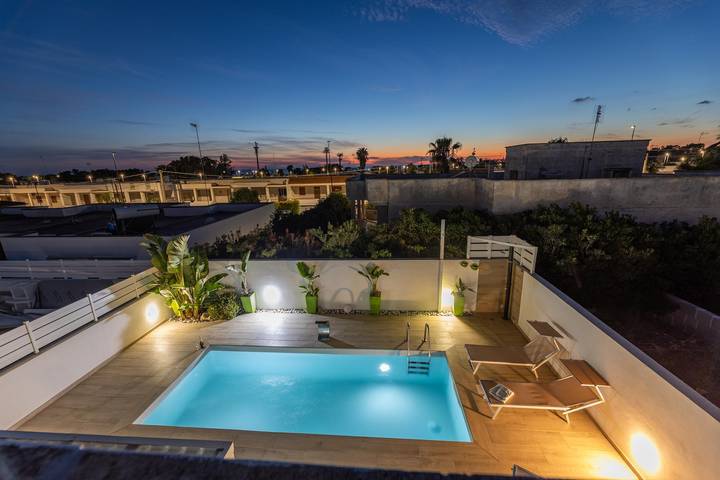 Villa per 4 persone, con balcone/terrazza in Marina di Mancaversa