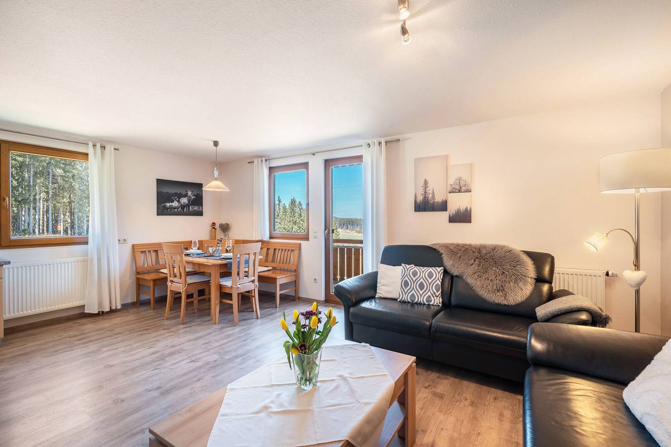 Ganze Wohnung, Ferienwohnung 'Kleeblatt' mit privatem Garten, Balkon und Wi-Fi in Schonach im Schwarzwald, Südschwarzwald