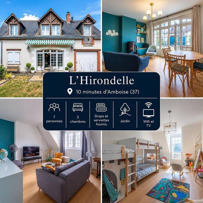 Maison d’hôte pour 7 personnes, avec Terrasse et Jardin à Mosnes