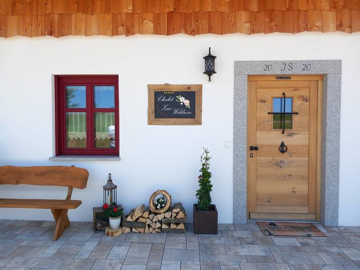 Chalet für 5 Personen, mit Balkon und Balkon/Terrasse sowie Whirlpool und Terrasse im Bayerischer Wald