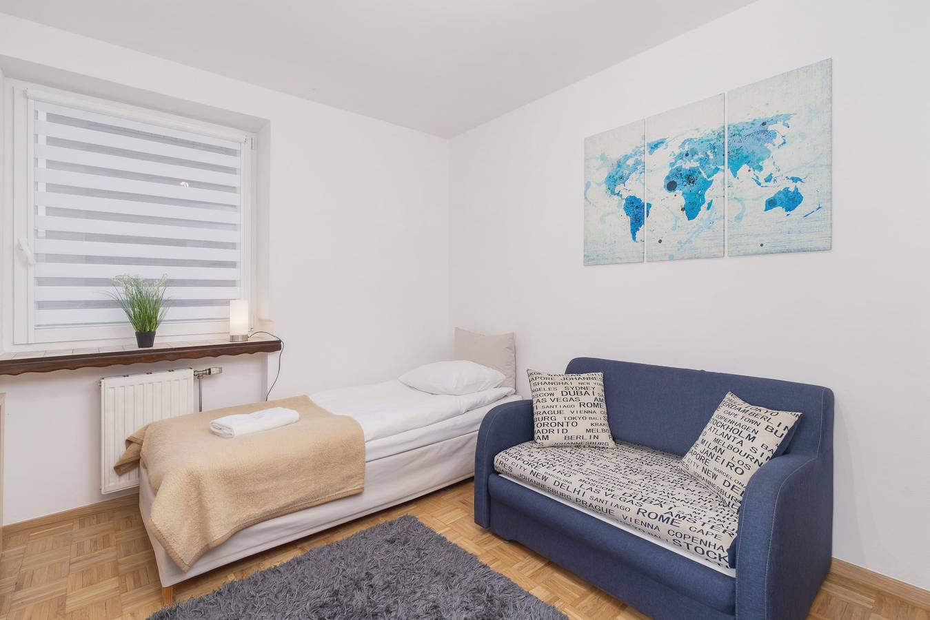 Apartamento entero, Apartamento de vacaciones para 6 personas con balcón/terraza in Cracovia, Pequeña Polonia (región histórica)