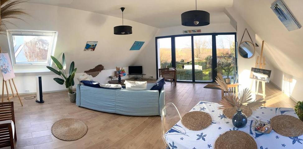 Gîte pour 4 personnes, avec jardin et vue, animaux acceptés à Brélès