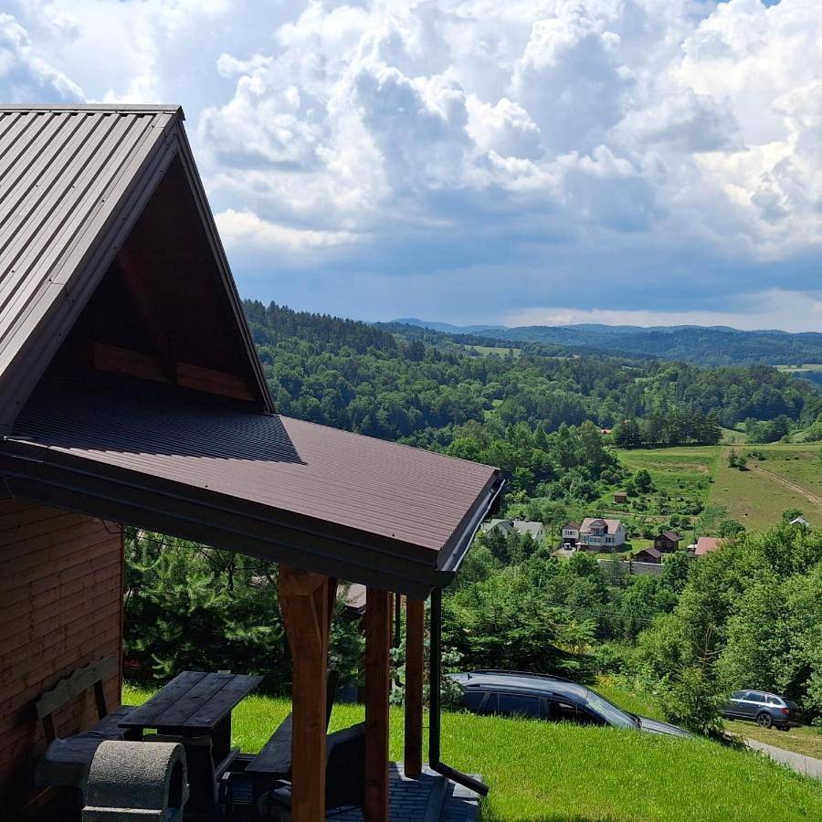 Domki i apartamenty nad jeziorem solińskim z basenem I widokiem na góry in Karpaty (Polska)
