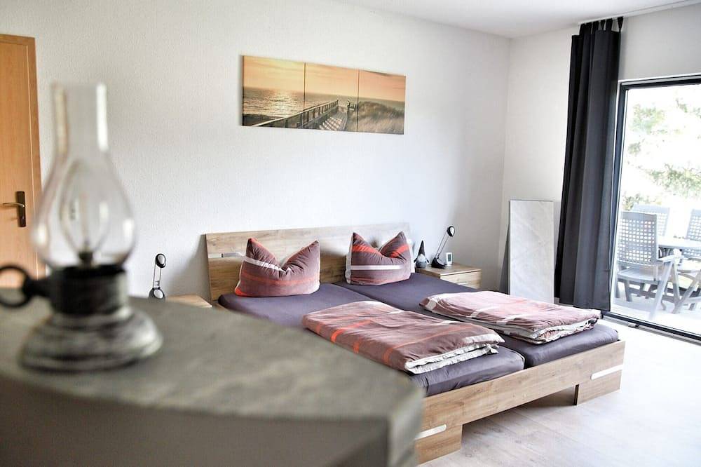 Familienurlaub mit Blick auf die Lagune in Mönkebude, Vorpommern Greifswald