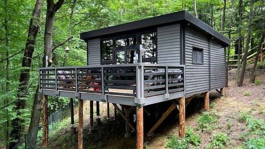 Ferienhaus für 2 Personen, mit Whirlpool und Terrasse sowie Garten, mit Haustier - 1
