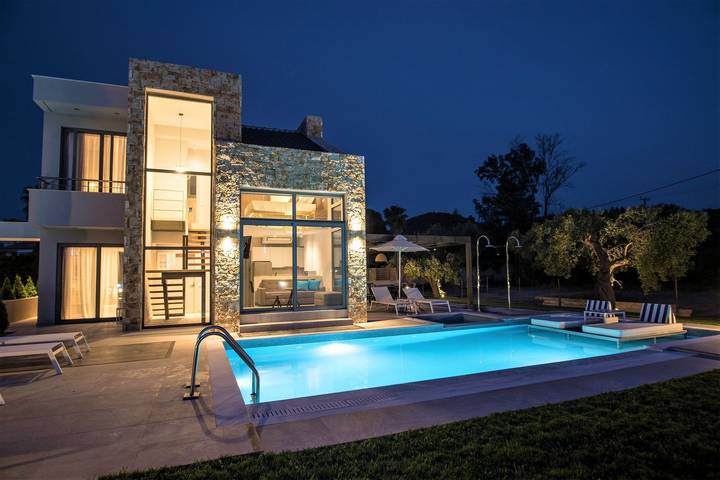 Villa für 8 Personen, mit Meerblick und Balkon sowie Terrasse und Garten in Chalkidiki - 3