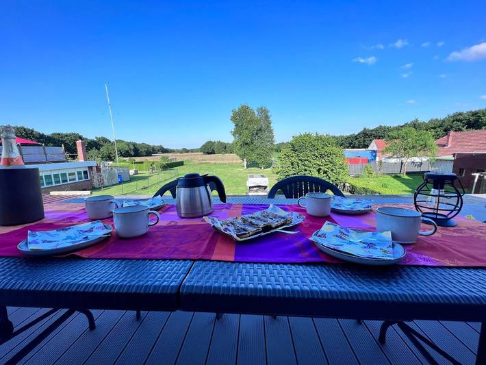 Ferienwohnung für 4 Personen, mit Balkon und Terrasse sowie Ausblick in Ostrhauderfehn - 3