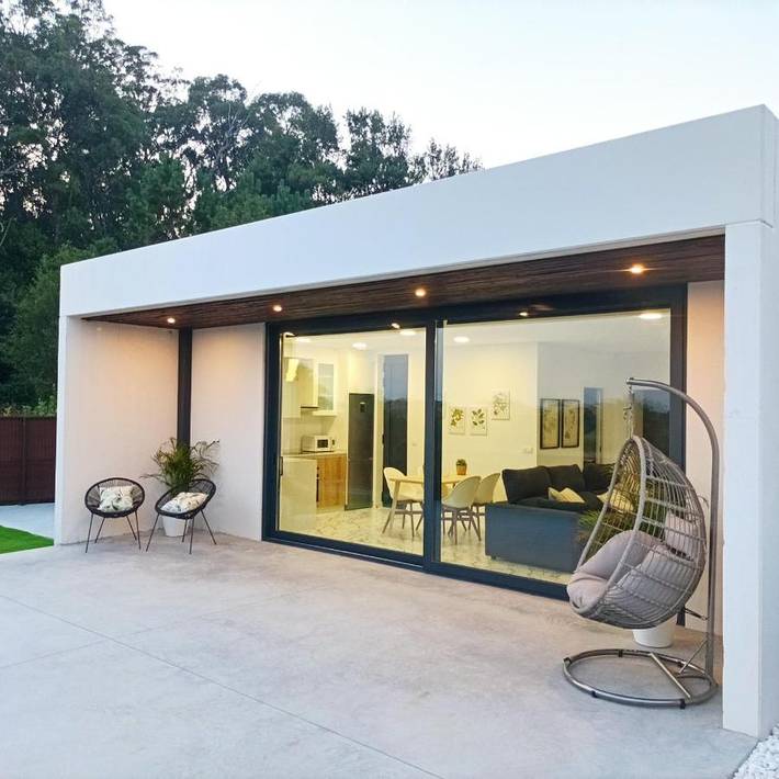 Apartamento para 4 personas, con Terraza además de Jardín y Vistas en Boiro