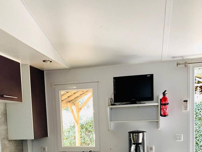 Camping La Grange Neuve - Mobilheim 6 personen - Confort Family - Gartenviertel in Sigean, Mittelmeerküste (Frankreich)