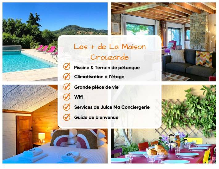 Villa pour 10 personnes, avec vue ainsi que balcon et piscine