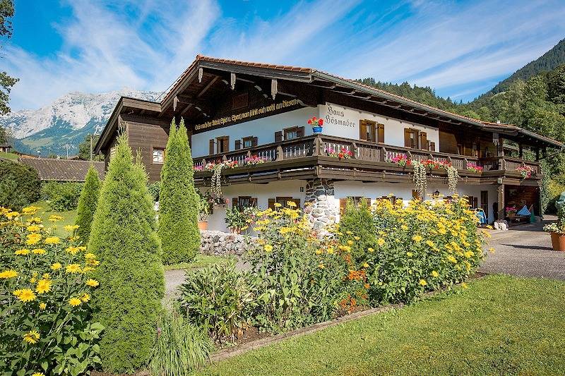 Ganze Ferienwohnung, Gästehaus Hösmader Ferienwohnung - Ferienhaus Nr. 2, 1-2 Personen, 54 qm, Terrasse, W-Lan, Erdgeschoss in Ramsau bei Berchtesgaden, Berchtesgadener Alpen
