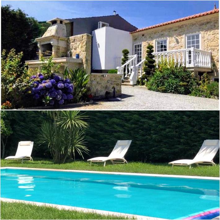 Casa de férias para 9 pessoas, com piscina e jardim e ainda jacuzzi em Viana do Castelo