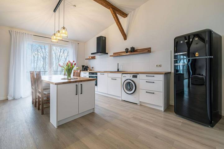 Ganze Wohnung, Lieblingsplatz am Meer - Ostscheune am Mühlendamm mit Meerblick, Ofen und Sauna in Kallebyer Strand, Steinbergkirche