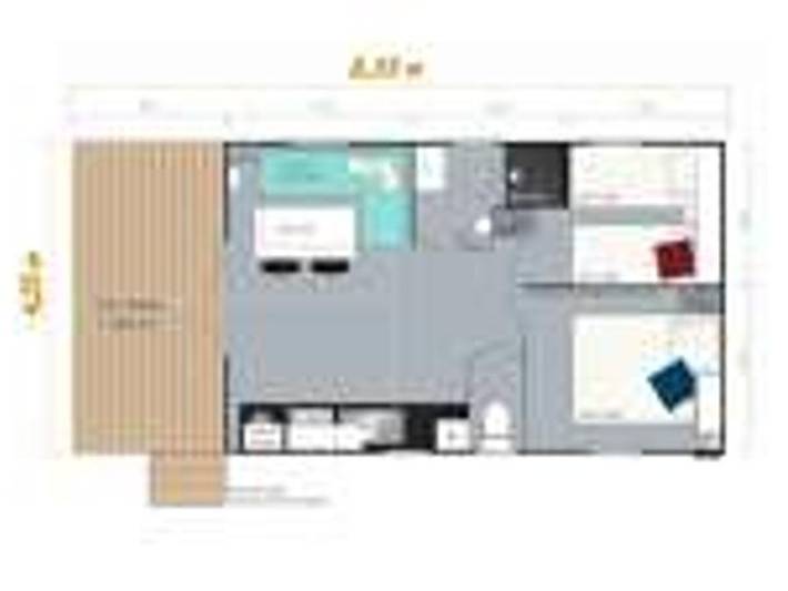Mobil home pour 6 personnes à Lesperon - 2