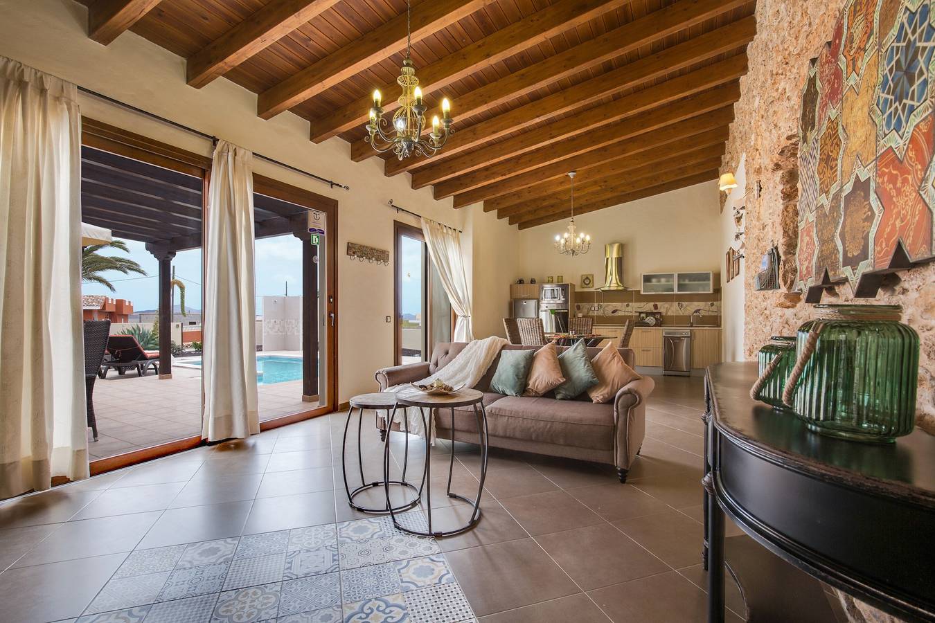 'Casa Rural La Morisca' mit Bergblick, Pool, Wlan, Garten und Klimaanlage in Tuineje, Fuerteventura