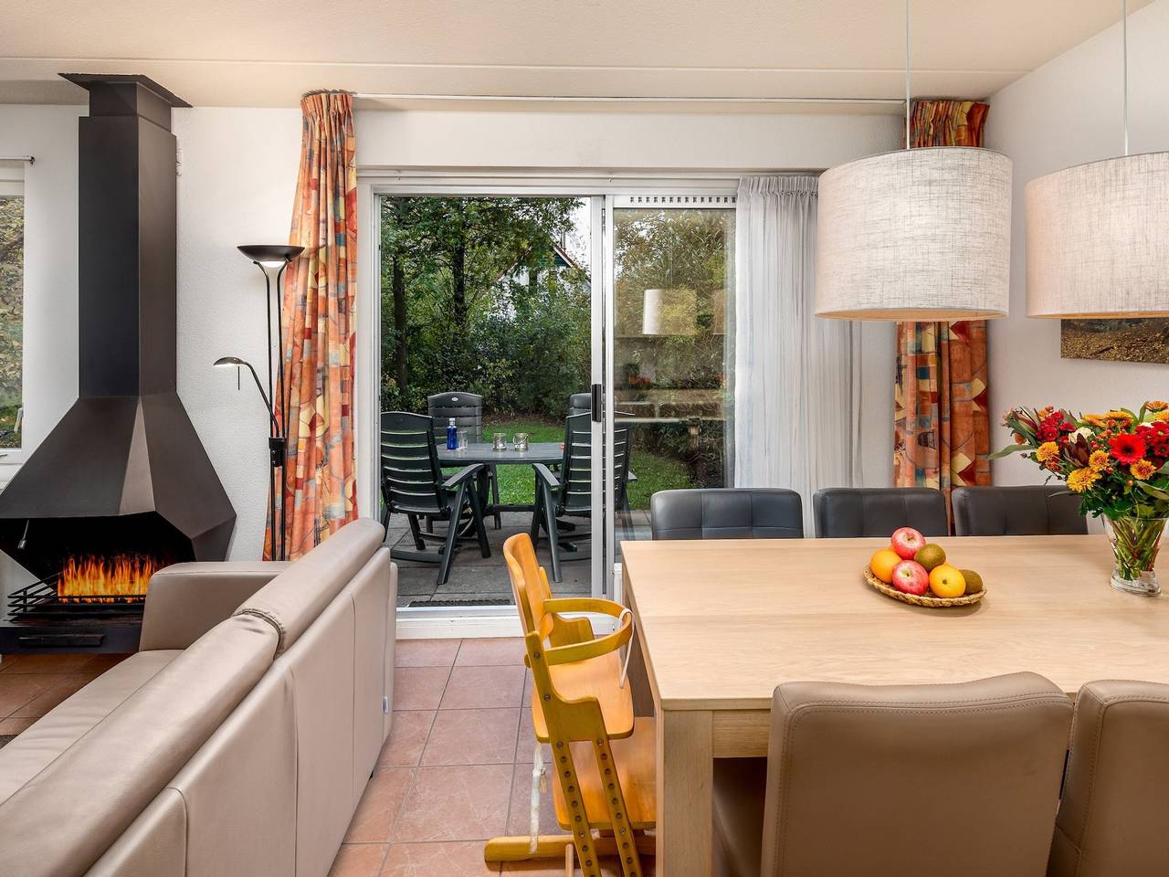 Nice holiday home with fireplace near the Drents-Friese Wold in Drenthe