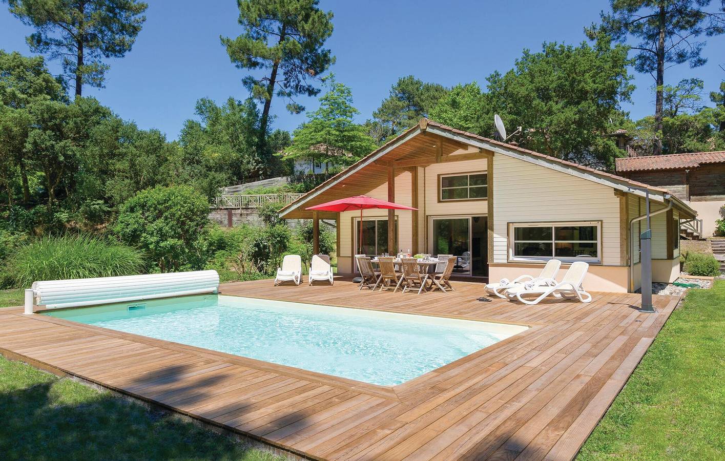 Apartamento Ondres: Piscina, Terraza, Parking, WiFi in Moliets-et-Maa, Côte d’Argent