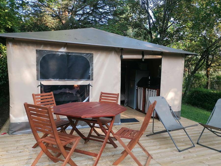 Camping L'Oasis du Berry - Safarizelt 5 personen - Familien-Lodge-Zelt in Saint-Gaultier, Le Blanc und Umgebung