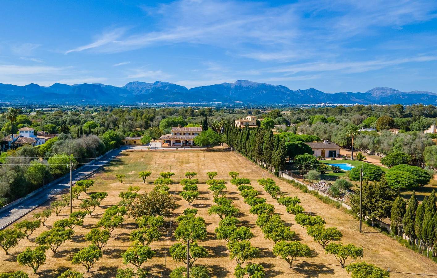 Sonnenuntergangsterrasse mit Pool & AC | 1km nach Sencelles in Sencelles, Mallorca Inselmitte