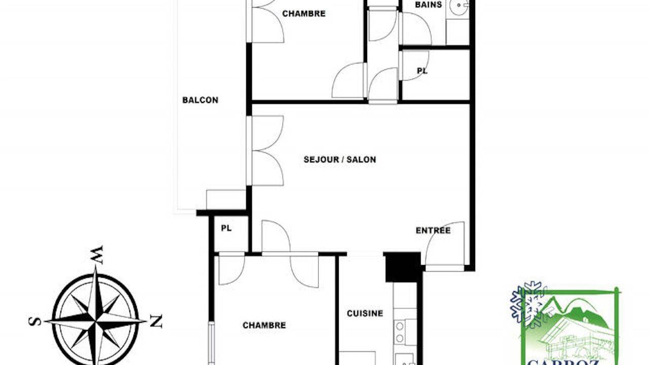 Appartement de vacances entier, Ferienwohnung für 6 Personen (52 m²) in Les Carroz-d'Arâches in Les Carroz, Arâches-la-Frasse
