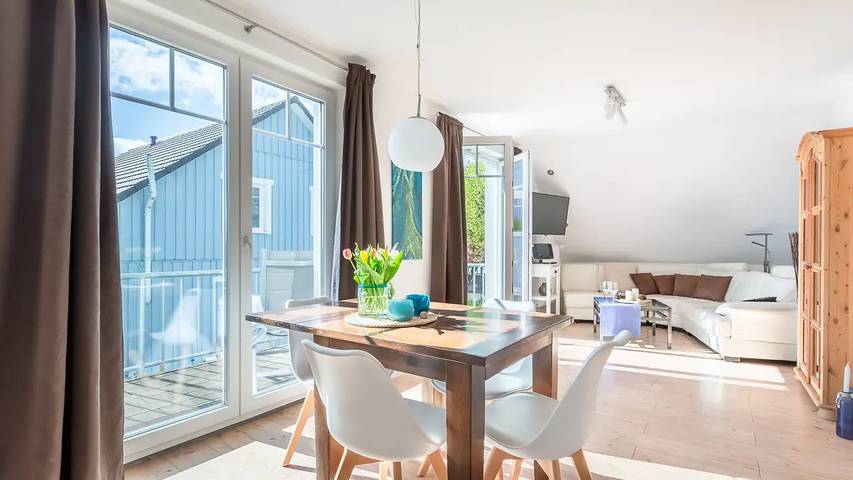 Ferienwohnung für 4 Personen, mit Garten und Sauna sowie Terrasse, mit Haustier in Waabs
