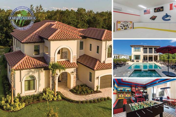 Villa for 17 people, with pool and children pool in Reunion Resort