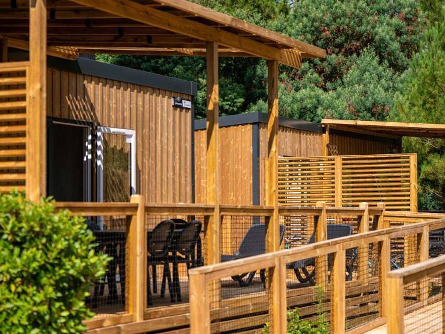 Flower Camping Le Platin - La Redoute - Mobile home 4 persons - Homeflower Premium Pmr 29m² - 2 bedrooms - Terrace - Tv - Air conditioning - Plancha in Ile de Re