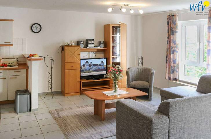 Ferienwohnung für 4 Personen, mit Balkon und Garten sowie Seeblick in Binz, Rügen