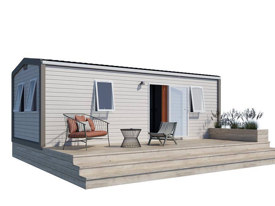 Camping Le Robinson - Mobile home 4 persons - Comfort - 25 m² terrace in Colleville-sur-Mer, Bayeux region