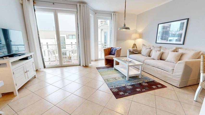 Ferienwohnung für 3 Personen, mit Balkon und Sauna