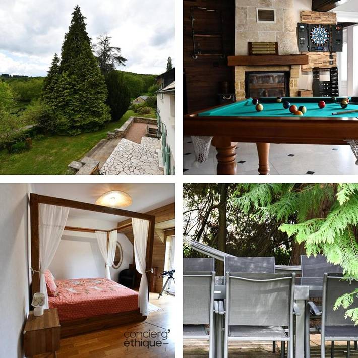 Location de vacances pour 14 personnes, avec Balcon et Terrasse ainsi que Jardin et Vue à Anost
