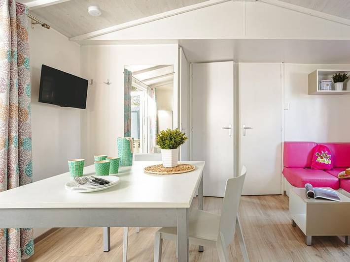 Camping Les Peupliers - Mobilheim 6 personen - Z - Mobilheim Familie Eco Clim 6 Personen in La Flotte, Ile de Re