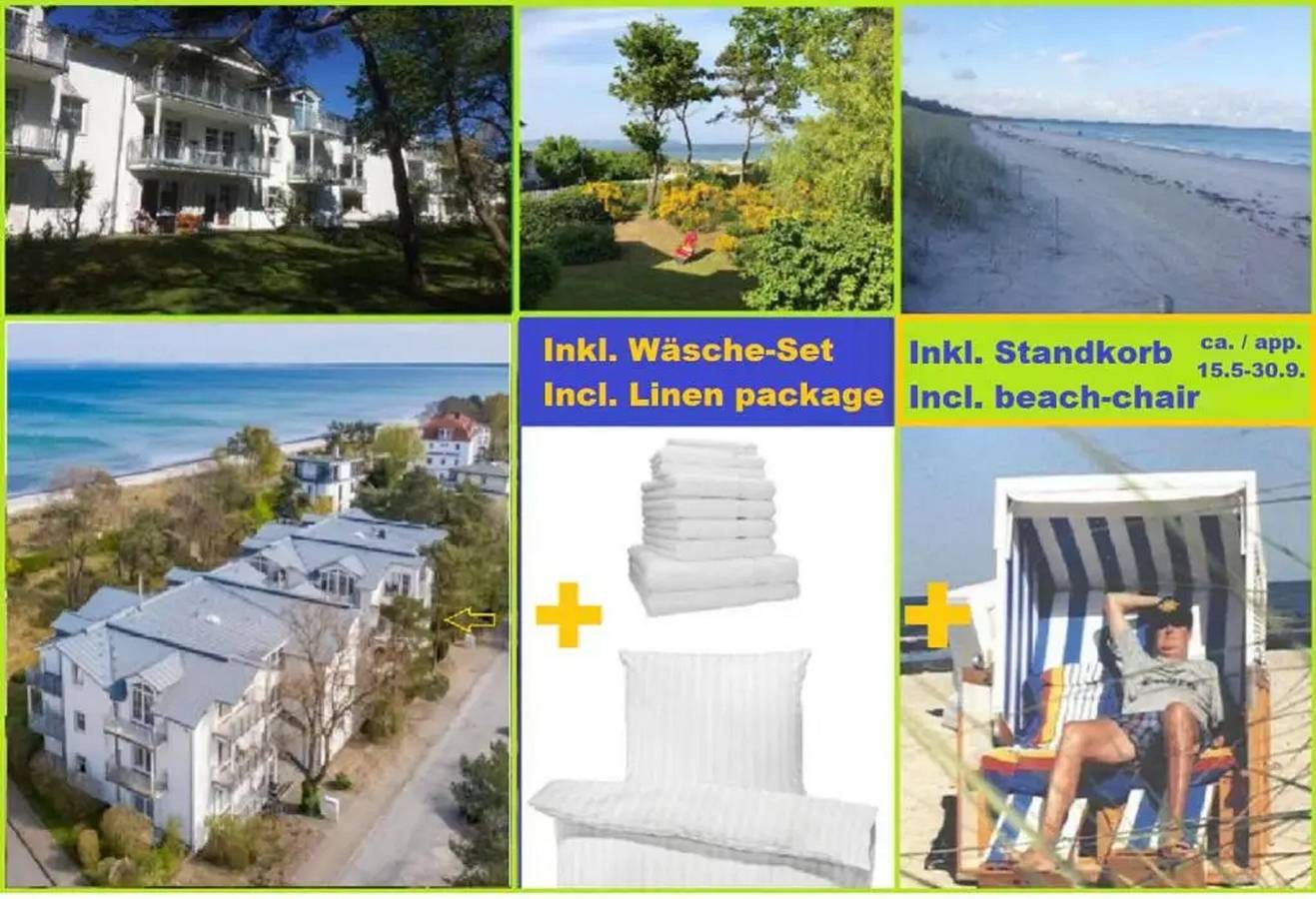 Ganze Wohnung, Ferienwohnung Pelikan für 4 Personen (45 m²) im Seebad Breege-Juliusruh in Breege, Rügen