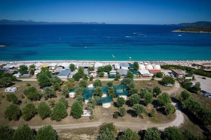 Camping für 3 Personen, mit Terrasse und Garten sowie Ausblick in Chalkidiki