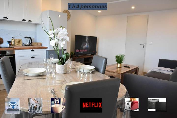 Gîte pour 4 personnes, avec terrasse à Manom