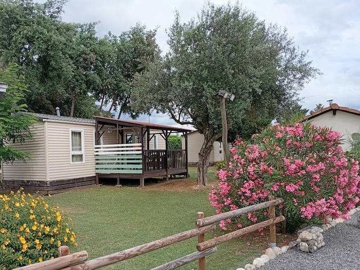 Camping l'Olivier - Mobilheim 4 personen - Komfort "Mimose - Margerite - Krokus - Hyazinthe" 2 Zimmer Klimatisiert in Massillargues-Attuech, Alès und Umgebung