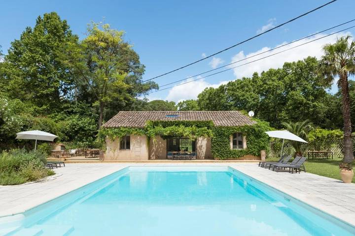 Maison de vacances pour 10 personnes, avec piscine ainsi que vue et jardin
