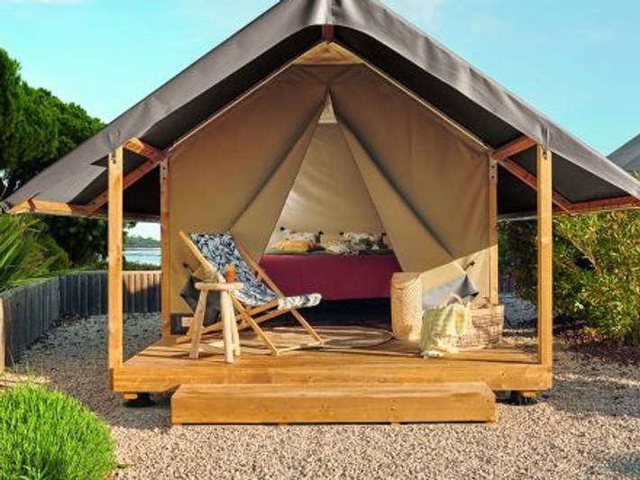 Camping Domaine De La Cigaliere - Wohnzelt auz holz 2 personen - Mini-Lodge (Unverbindliche Fotos: wird gerade eingerichtet) in Le Cannet-des-Maures, Draguignan Region