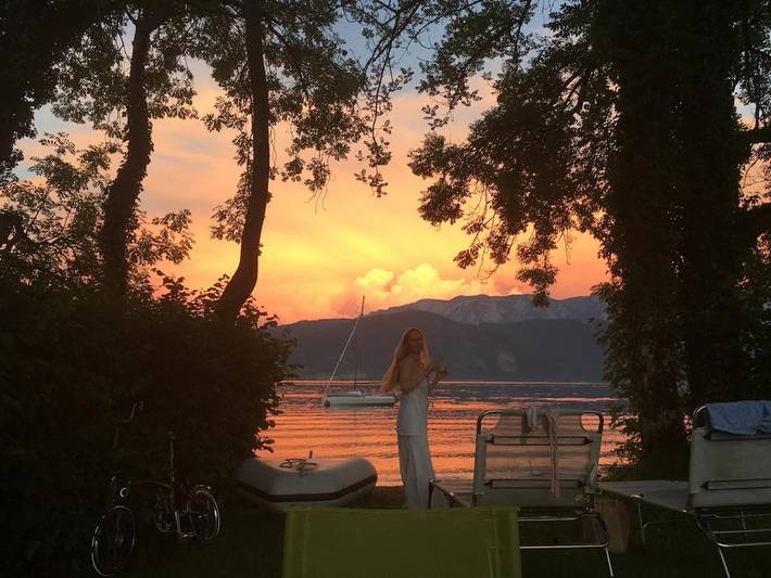 Ferienwohnung für 4 Personen, mit Balkon und Terrasse sowie Garten und Seeblick am Attersee - 4
