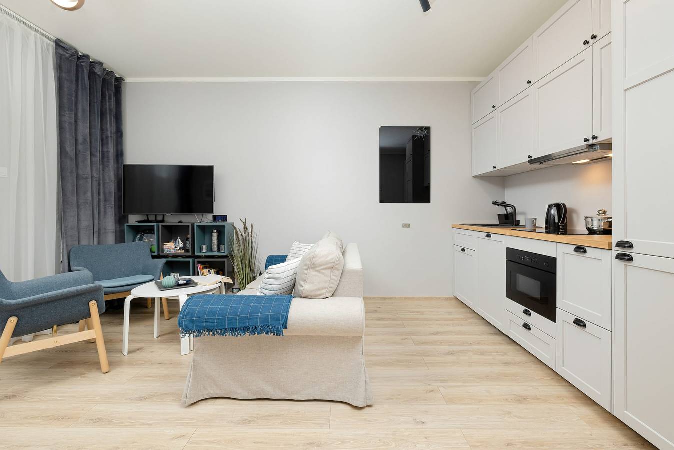 Ganzes Studio, Studio für 4 Personen mit Balkon/Terrasse in Pobierowo, Powiat gryficki