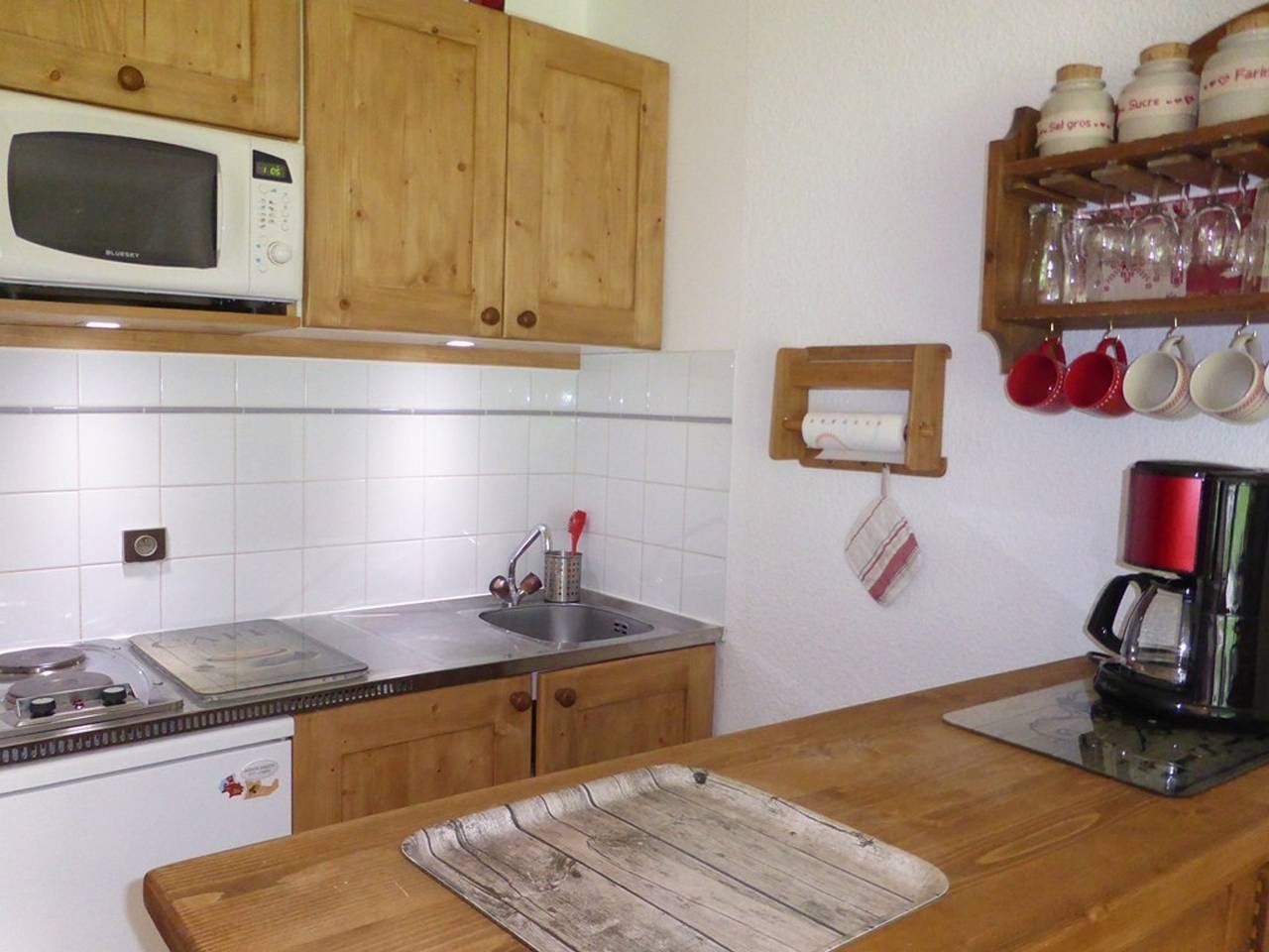 Studio entier, Charmant Studio 2/4 pers à 200m des pistes, balcon sud, animaux admis in Beaufort (Rhône-Alpes), Région d'Albertville