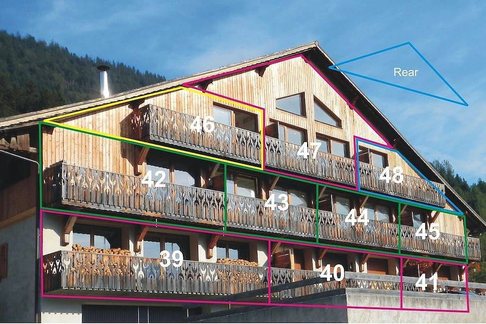Geheel appartement, Groot penthouse-appartement, balkon, 10 slaapplaatsen, familie- en huisdiervriendelijk. in Seytroux, Thonon-les-Bains en omgeving